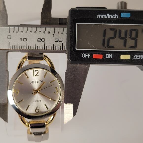 Studio Quartz Women's Watch - Gold & Silver Tone Bangle Style 32mm Dial - Picture 14 of 15